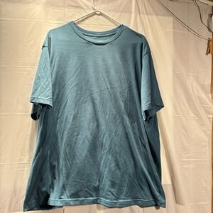 GEORGE Men's 2XL (50-52) Short Sleeve Crew Tee T-Shirt Shade Of Green Cotton Ble